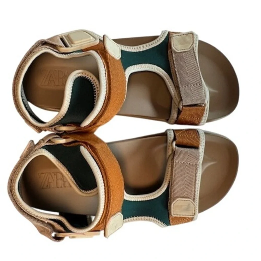 ZARA Kids Multi Color Strap Sporty Sandals‎ Size 3.5/euro 35